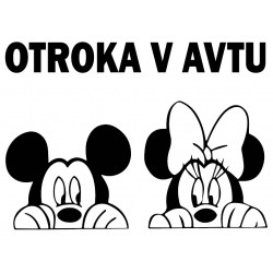 OTROKA V AVTU Nalepka