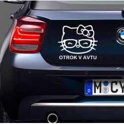 KITTY V AVTU Nalepka