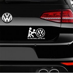 WV NO FREE RIDE Nalepnjica