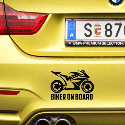 BIKER ON BOARD Nalepka