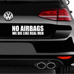 NO AIRBAGS Nalepka