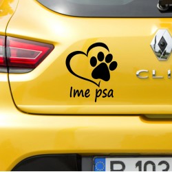 DOG LOVE "Ime psa" Nalepnjica