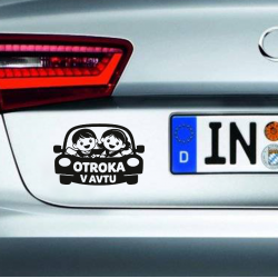 OTROKA V AVTU Nalepka