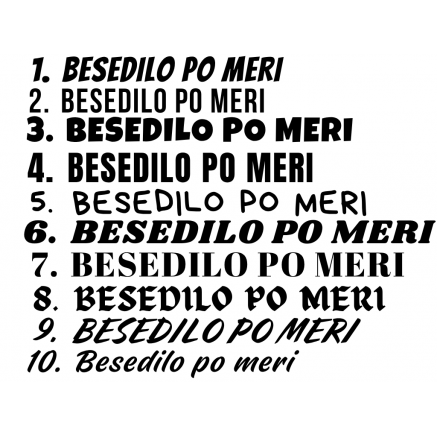 BESEDILO PO MERI Nalepka