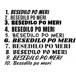BESEDILO PO MERI Nalepnjica